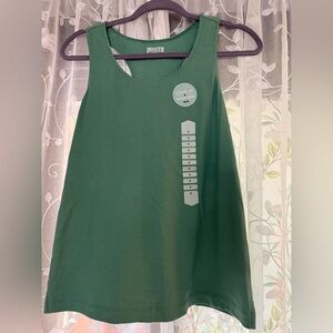 Duluth Trading Co Green Ribbed Tank Top